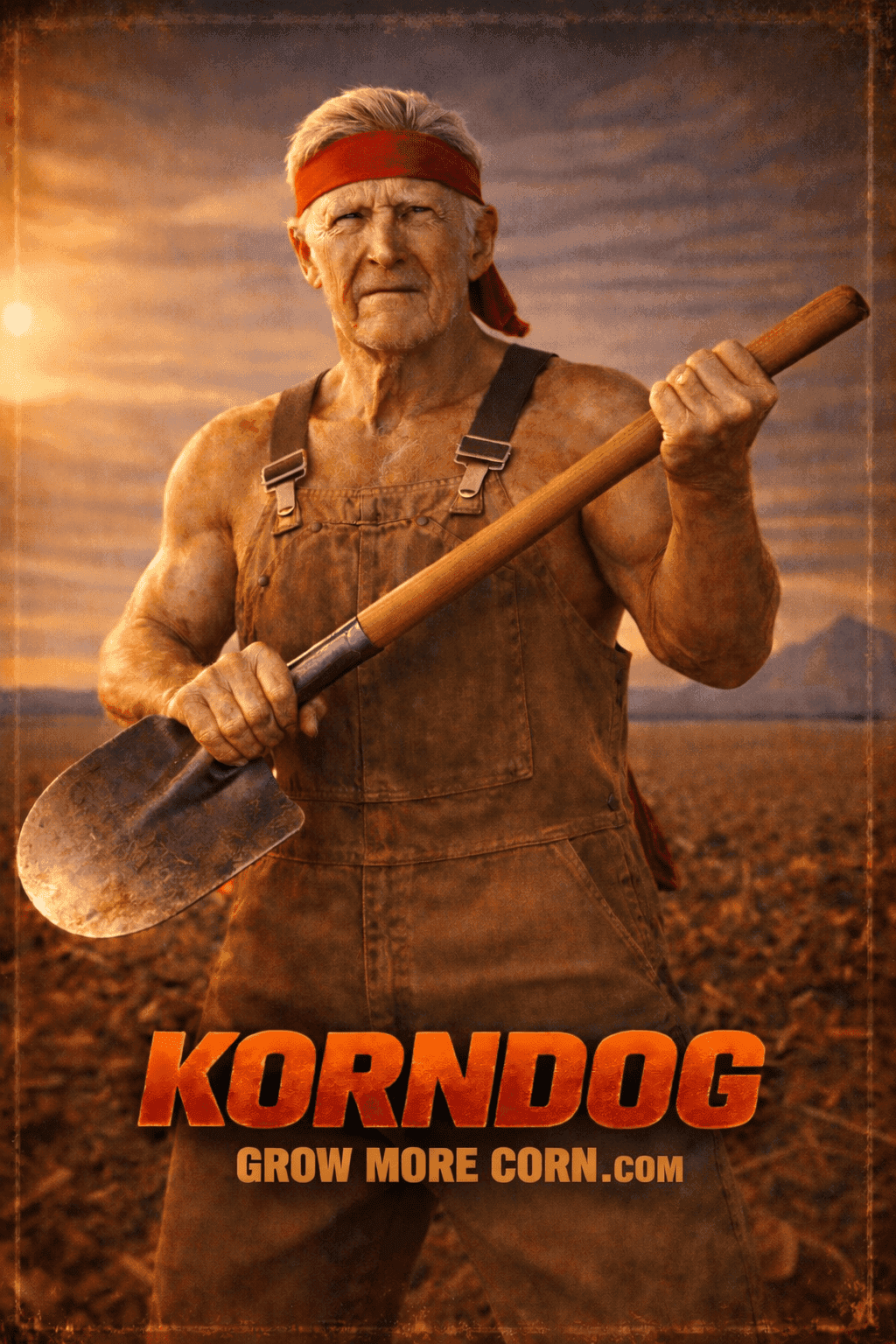 Korndog at work in his California cornfield